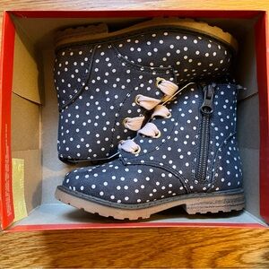 Cat & Jack Giovanna polka dot Chelsea boots size 8